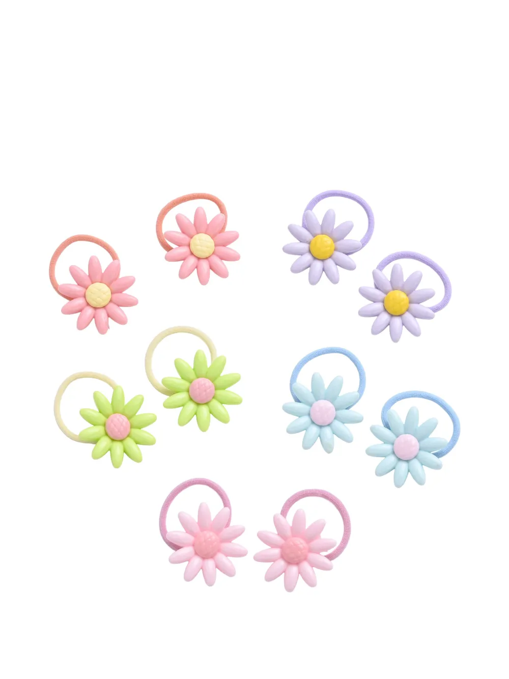 Mimi Tutu Daisy floral-embellished hair ties (set of 10) - Pink