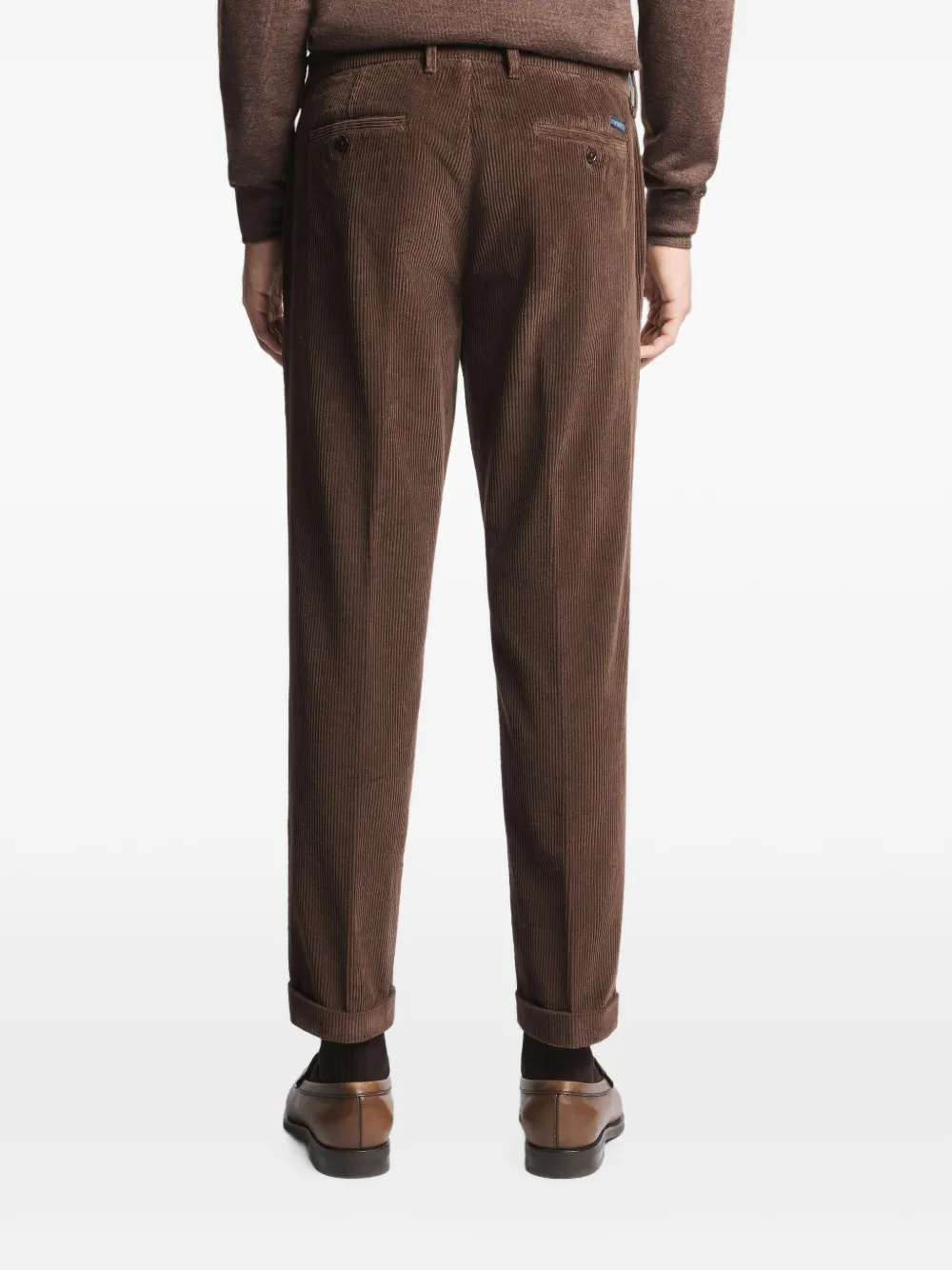 Fay corduroy turn-up trousers Bruin