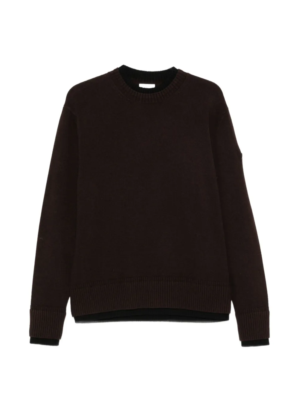 Moncler logo-patch crew neck sweater Bruin