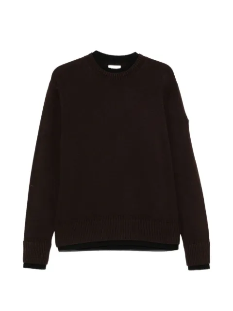Moncler logo-patch crew neck sweater