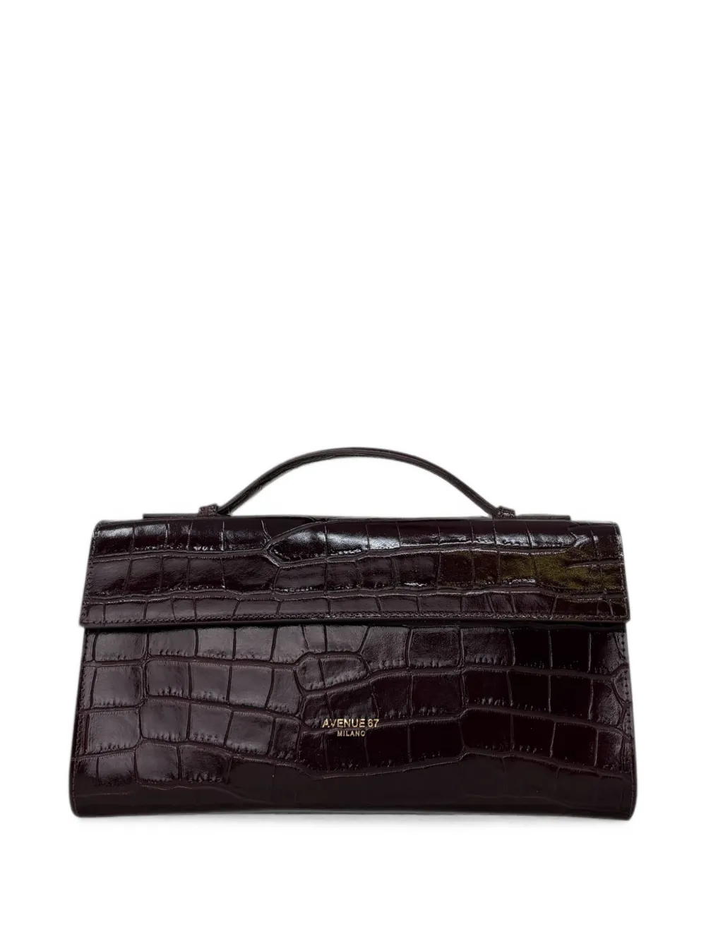 avenue 67 Paloma crocodile-effect leather tote bag - Rouge