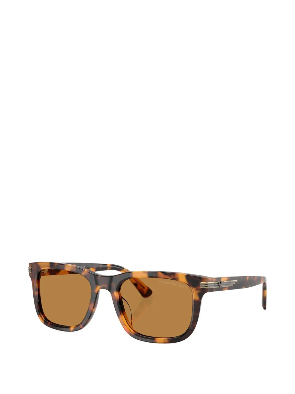 Emporio Armani Zonnebril met rechthoekig montuur Bruin