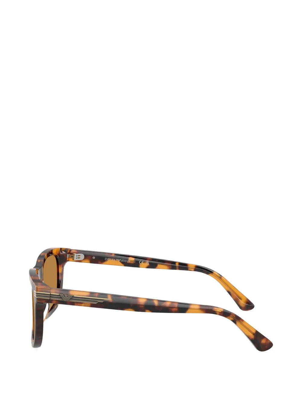 Emporio Armani Zonnebril met rechthoekig montuur Bruin