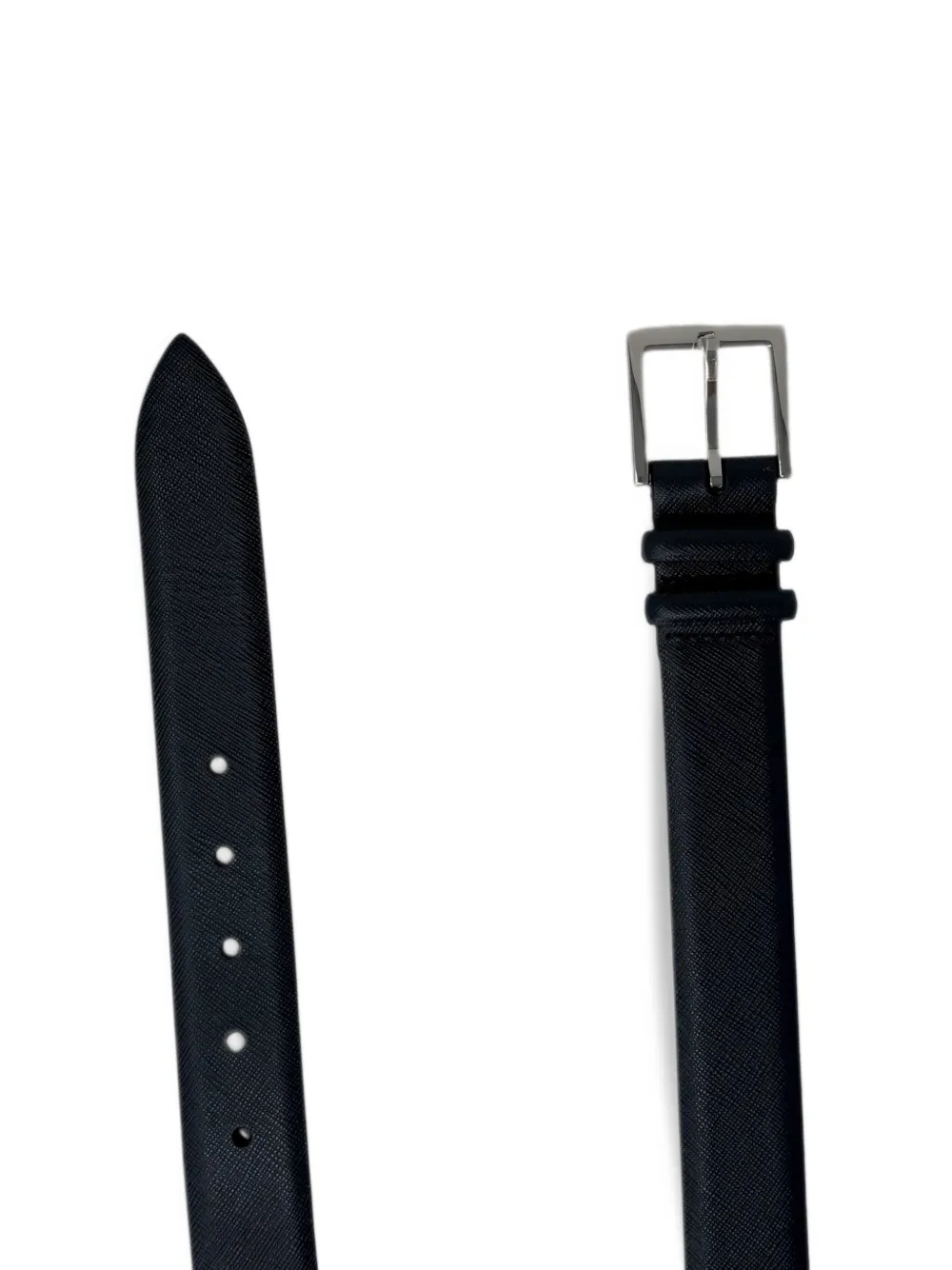 Orciani Saffiano leather belt Blauw