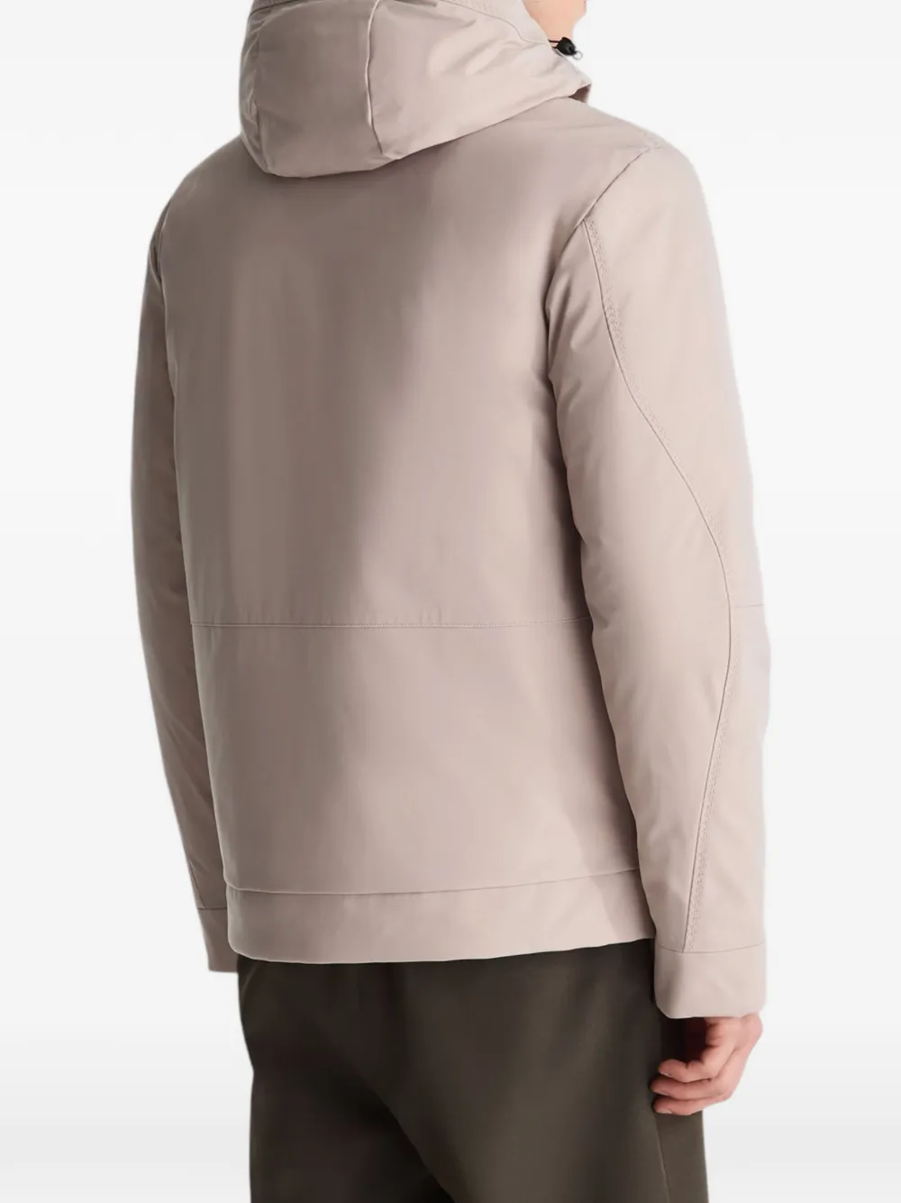 Peuterey hooded logo-patch jacket Beige