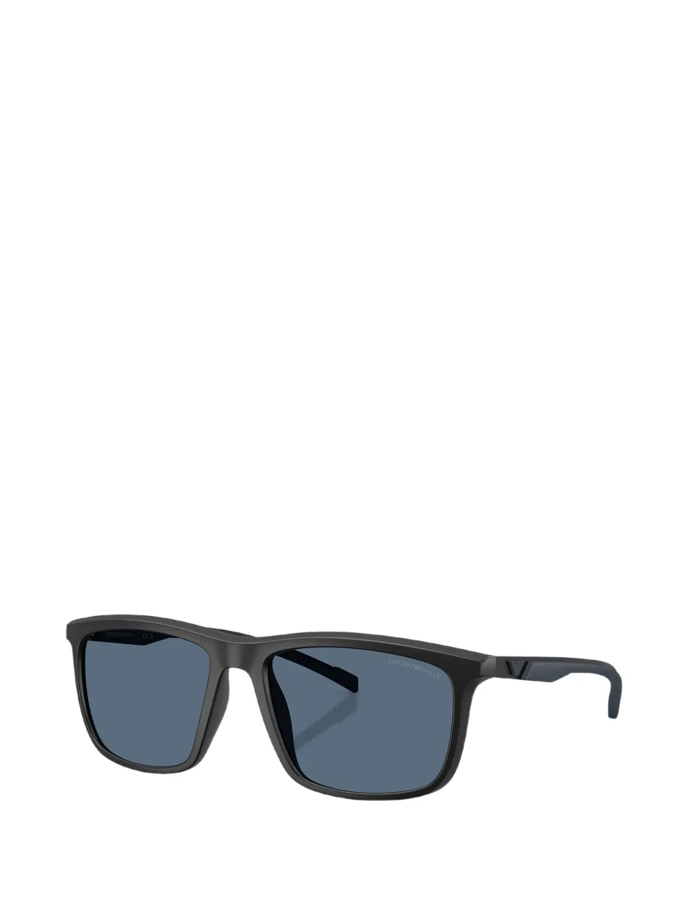 Emporio Armani Bril met rechthoekig montuur en matte afwerking Zwart