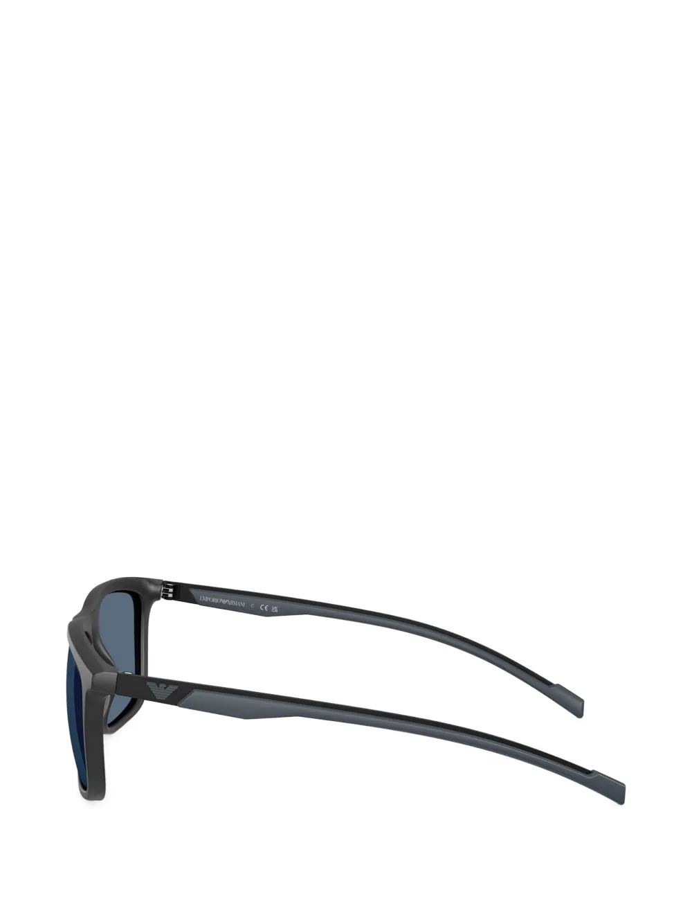 Emporio Armani Bril met rechthoekig montuur en matte afwerking Zwart