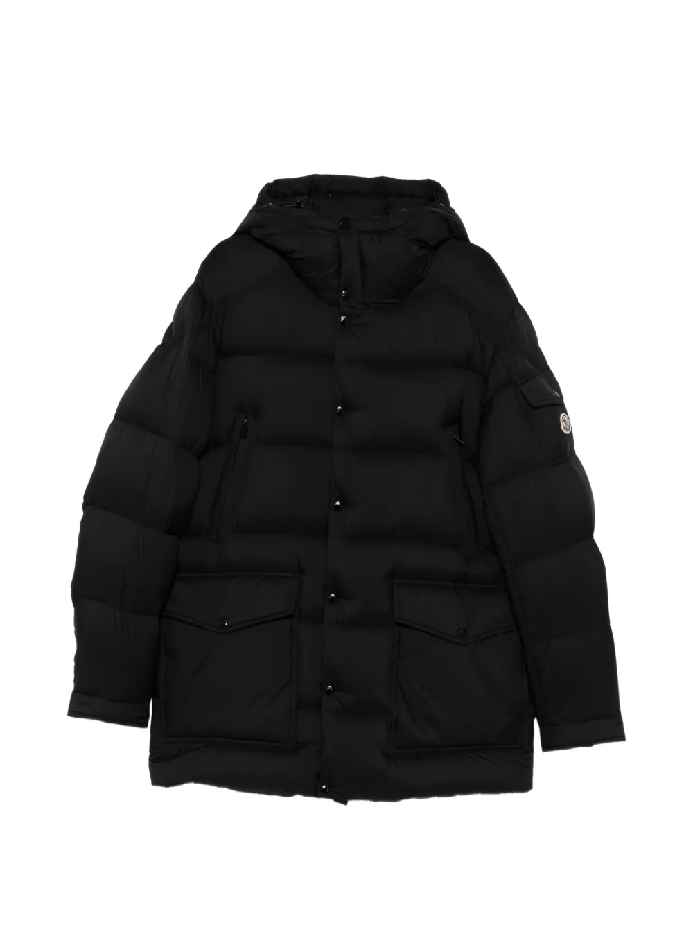 Moncler Bretagne hooded down coat Zwart