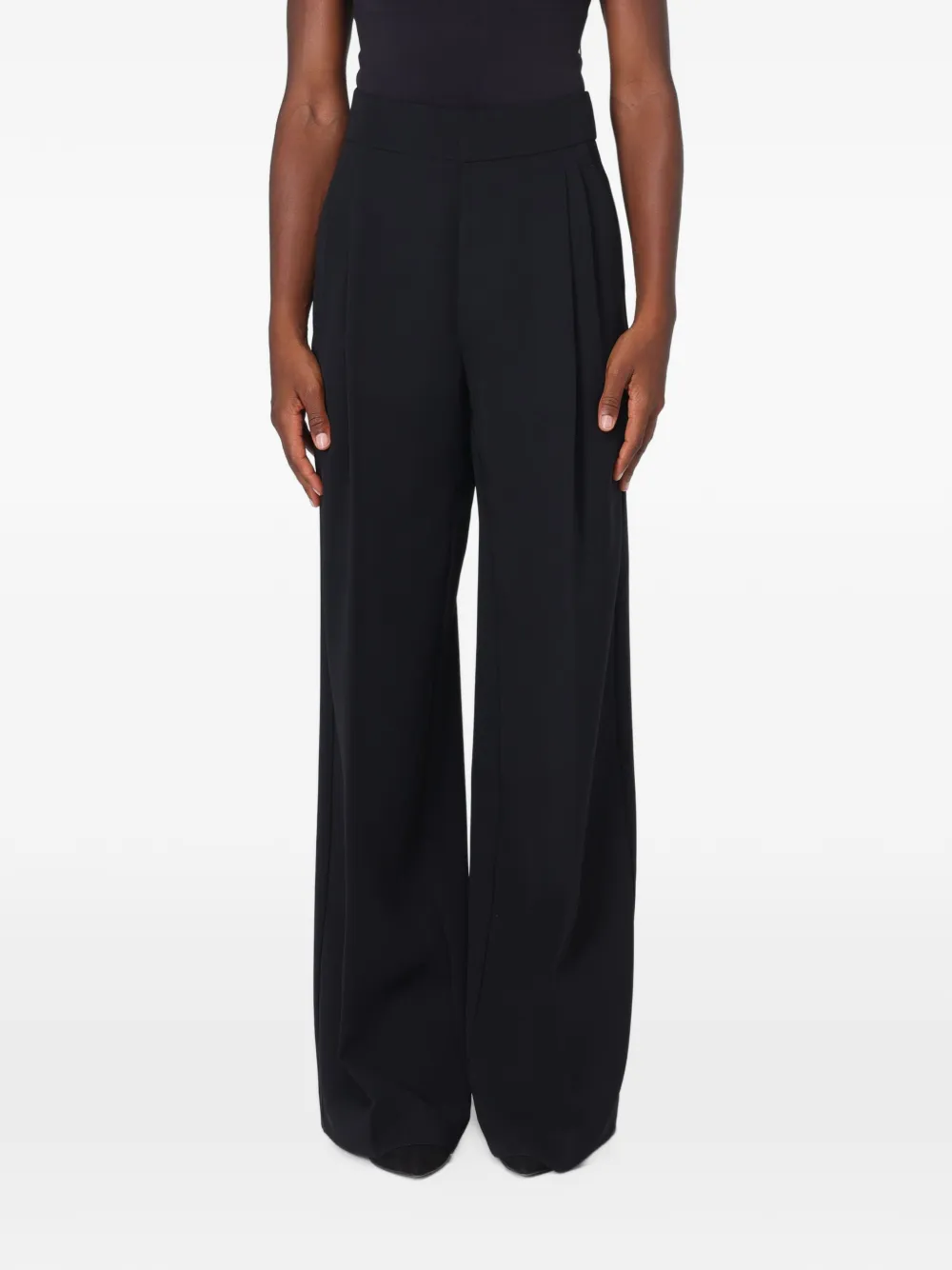 TWINSET pleated wide-leg trousers - Schwarz