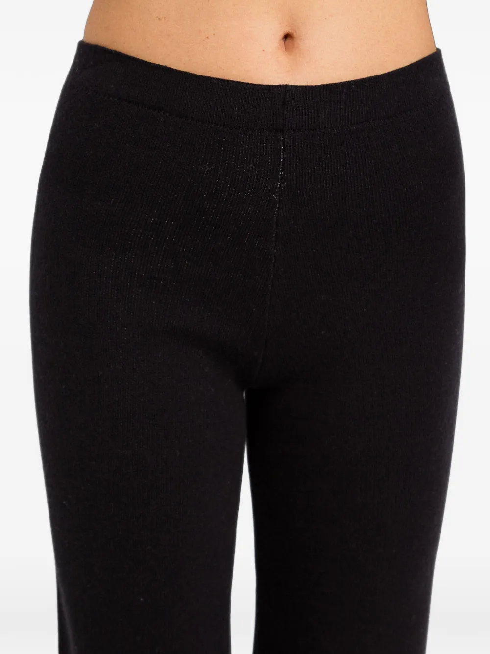 TWINSET Gebreide broek met jacquard Zwart