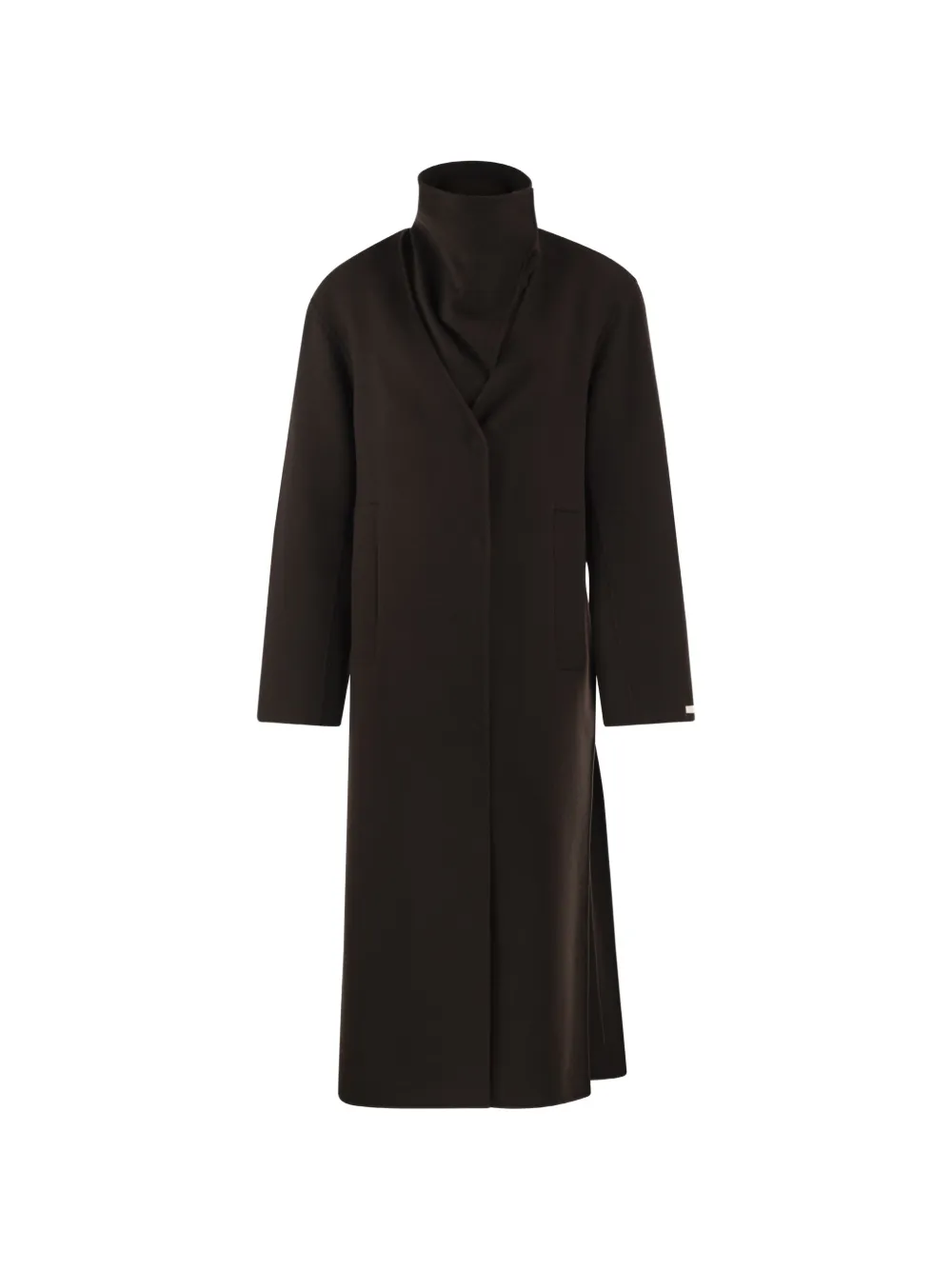 Sportmax high-neck double-breasted coat - Marron Sportmax high-neck double-breasted coat - Marron