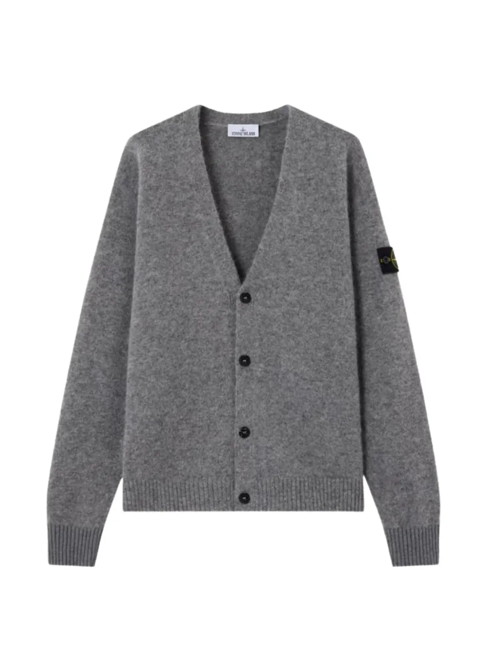 Stone Island 5100046 baby alpaca blend cardigan Grijs