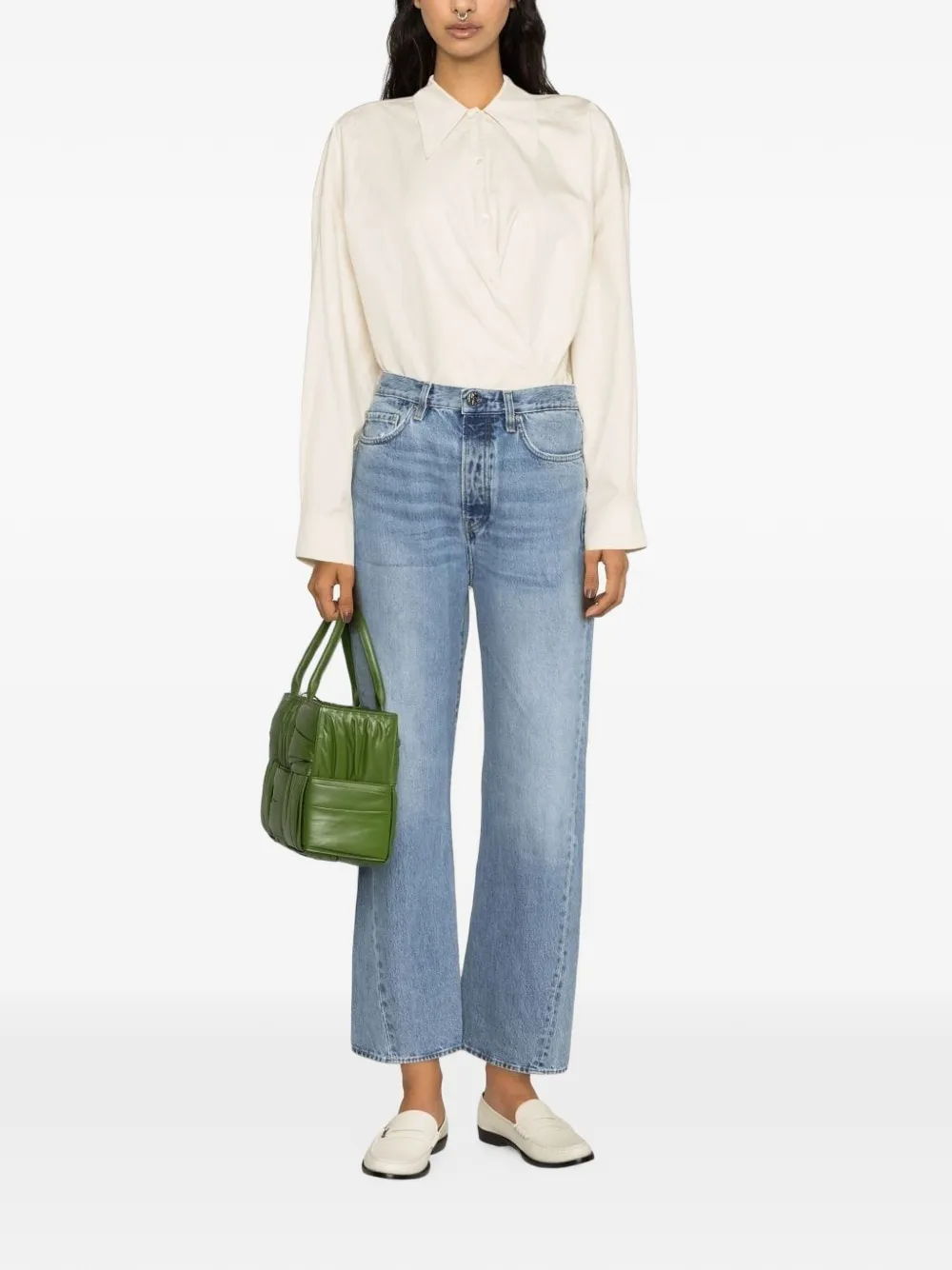 TOTEME Denim jeans met gedraaide naad Blauw