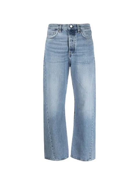 TOTEME Twisted seam denim full length worn blue jeans