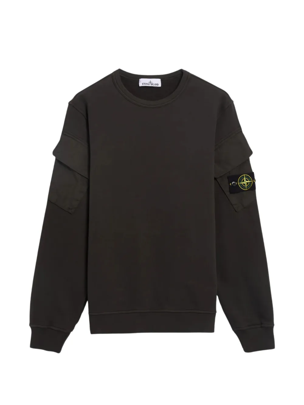 Stone Island logo-patch cotton sweatshirt