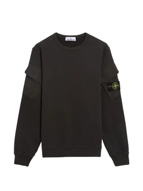 Stone Island logo-patch cotton sweatshirt