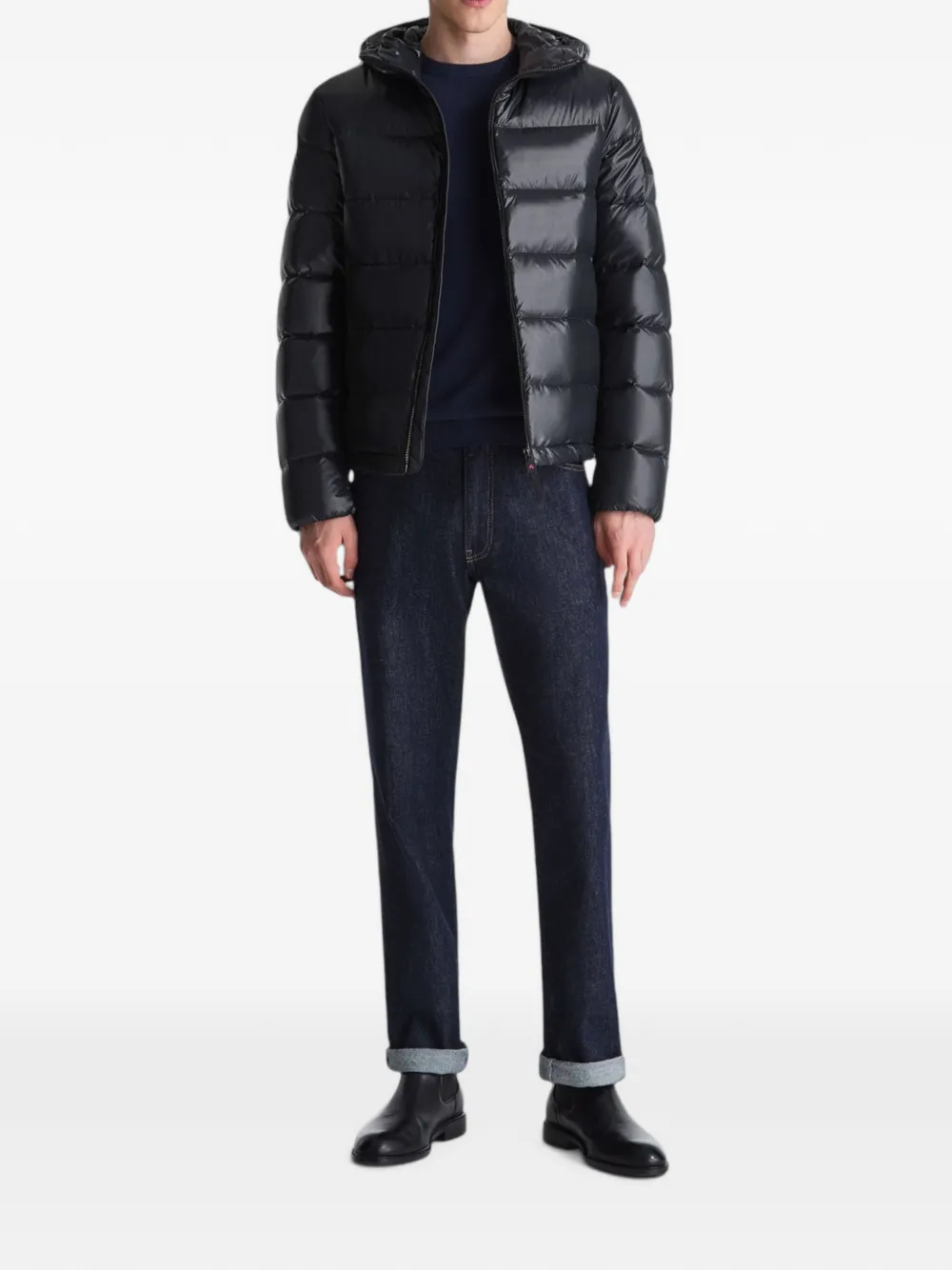 Peuterey Honova quilted hooded jacket Zwart