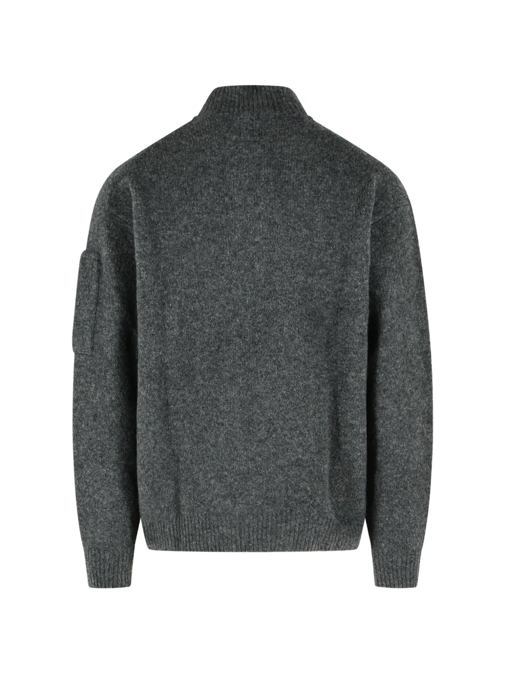 C.P. Company Trui met kwartrits en Lens-detail Grijs
