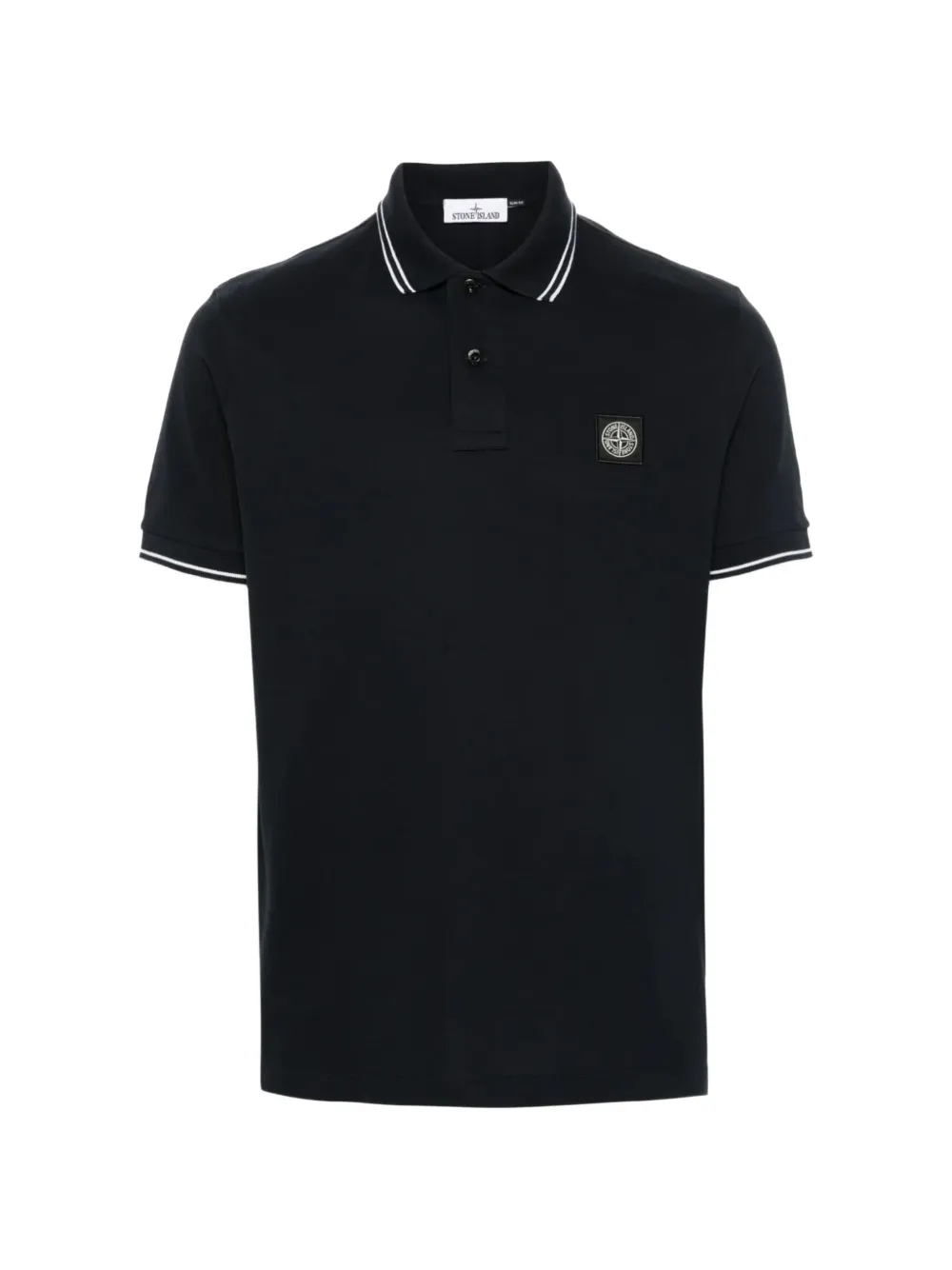 Stone Island 2200010 organic-cotton piqué with stretch polo shirt