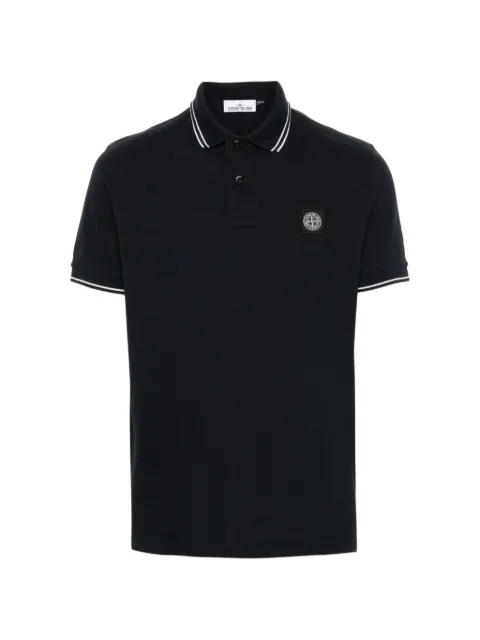 Stone Island 2200010 organic-cotton piqué with stretch polo shirt