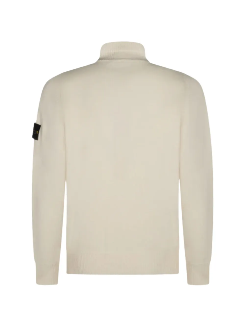 Stone Island Trui met knoopsluiting en logo-patch Beige