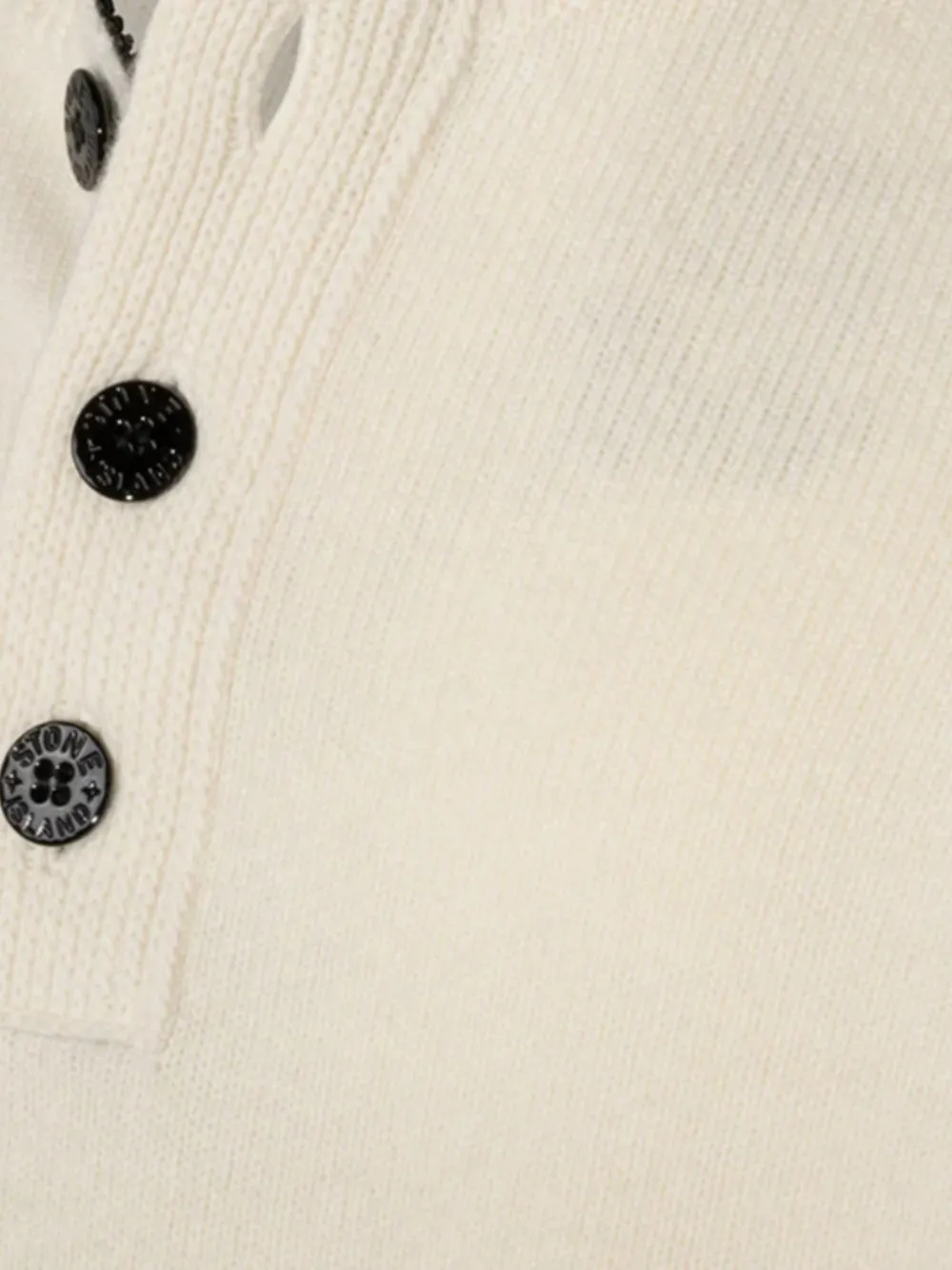 Stone Island Trui met knoopsluiting en logo-patch Beige