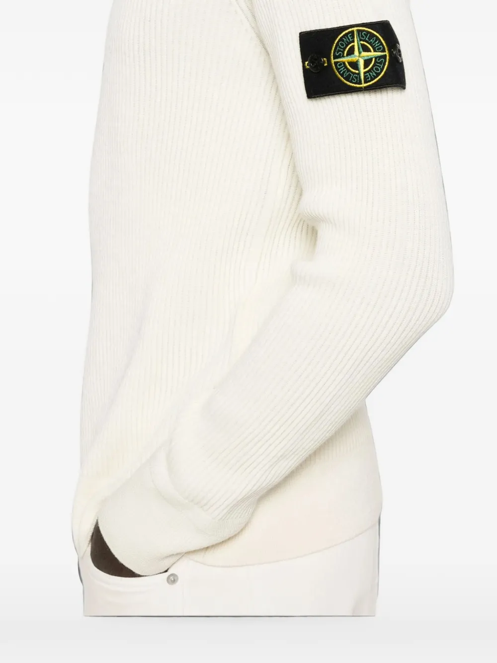 Stone Island Ribgebreide coltrui Beige