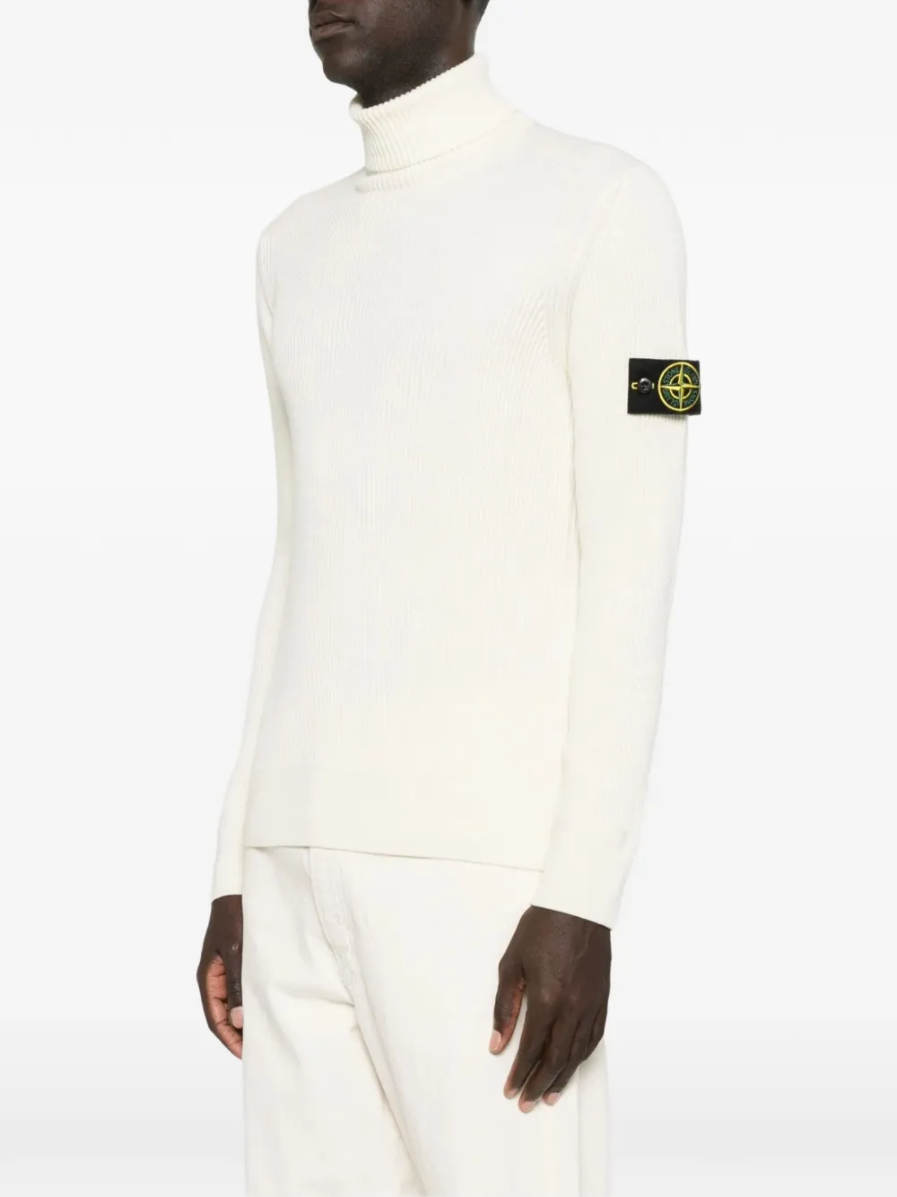 Stone Island Ribgebreide coltrui Beige