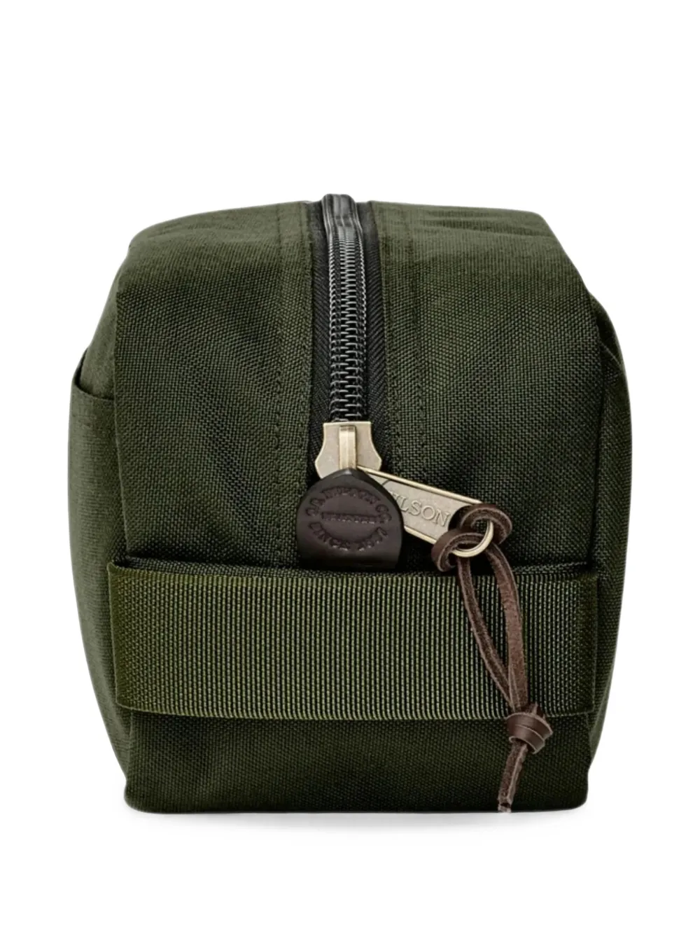 Filson logo-patch zip-around clutch bag - Verde