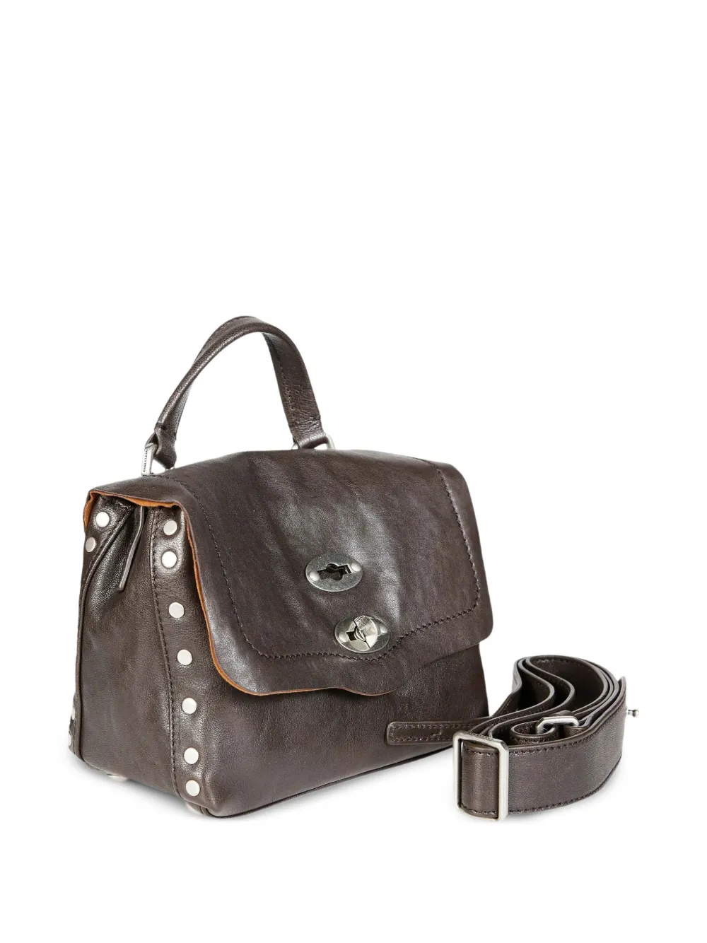 Zanellato Baby Postina shopper met studs Bruin