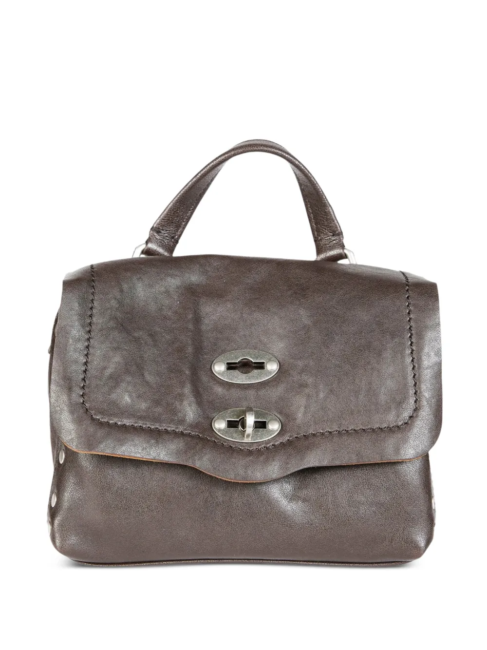 Zanellato Baby Postina shopper met studs Bruin