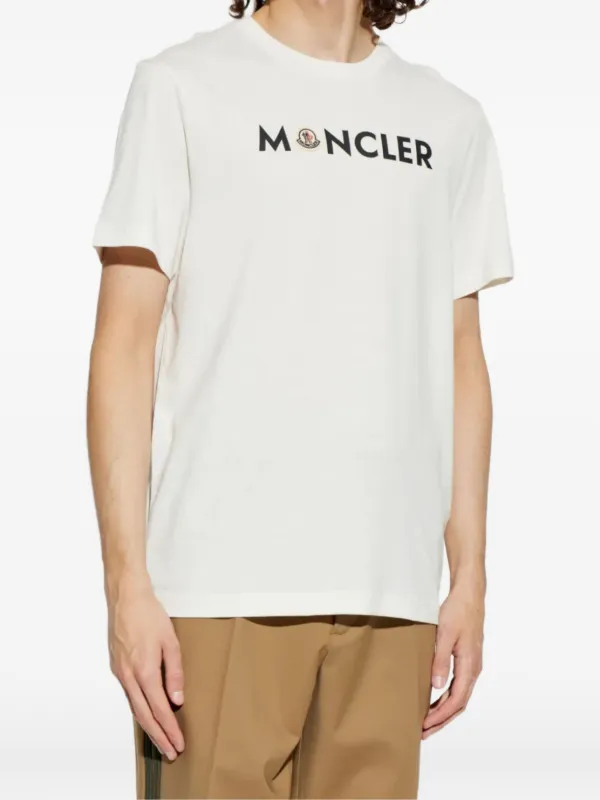 Moncler Camiseta Com Detalhe De Logo | Branco | FARFETCH BR