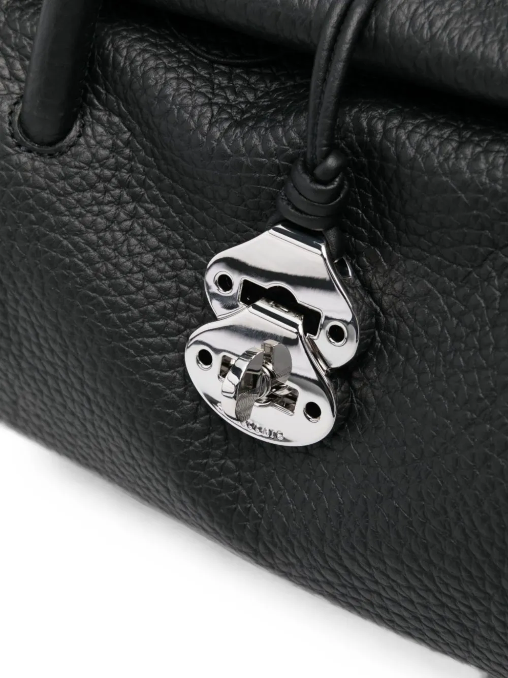Zanellato Kleine Dotta leren shopper met textuur Zwart