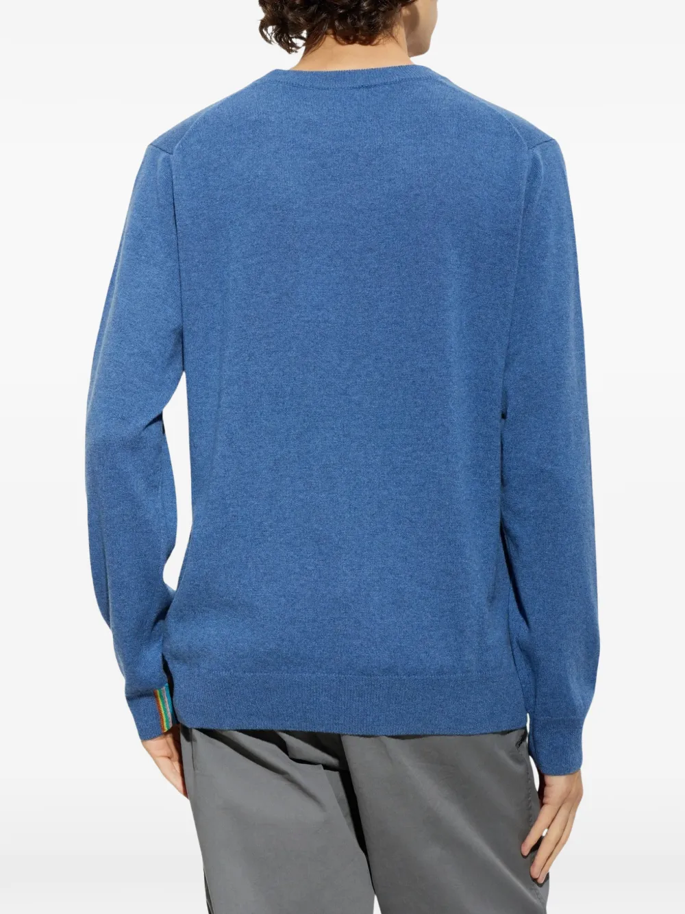 Paul Smith Artist Stripe kasjmiertrui Blauw