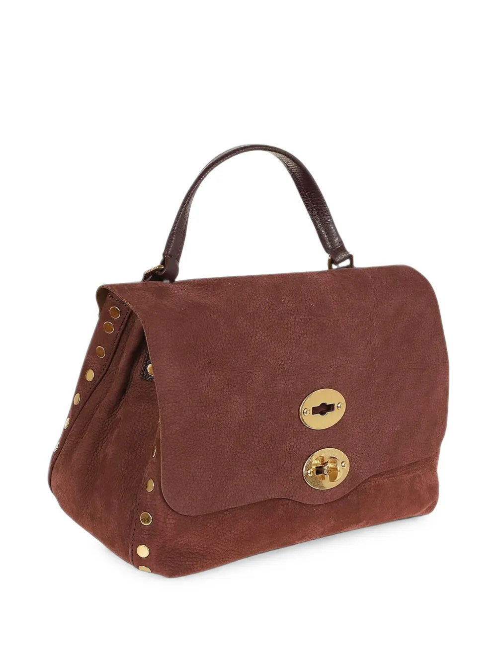 Zanellato Postina shopper met studs Bruin