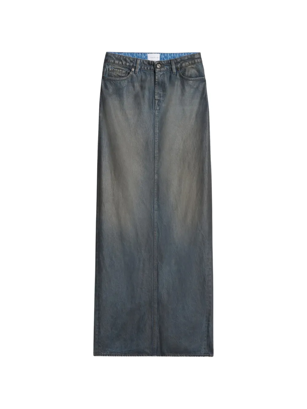7 For All Mankind jupe en jean à effet enduit - Bleu 7 For All Mankind jupe en jean à effet enduit - Bleu