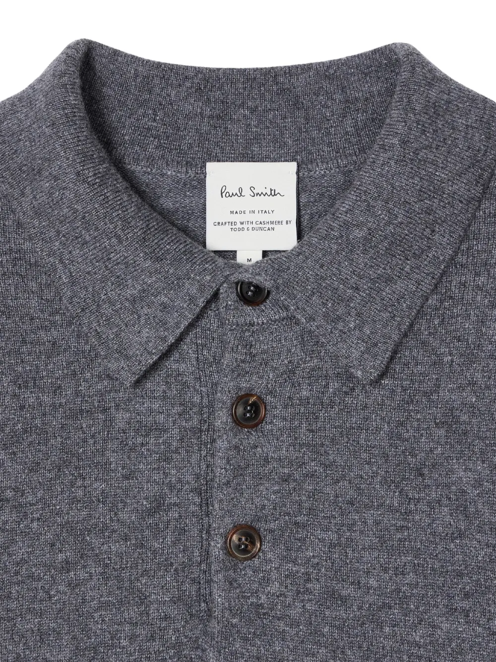 Paul Smith Kasjmier poloshirt met lange mouwen Grijs