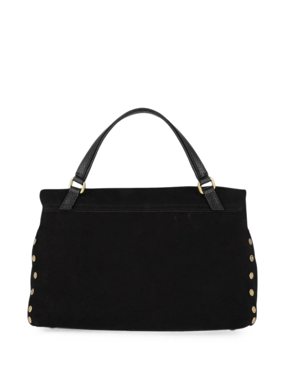 Zanellato Postina leren clutch verfraaid met studs Zwart