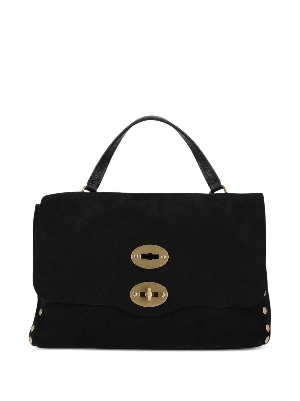 Zanellato Postina stud-embellished leather clutch bag - Nero