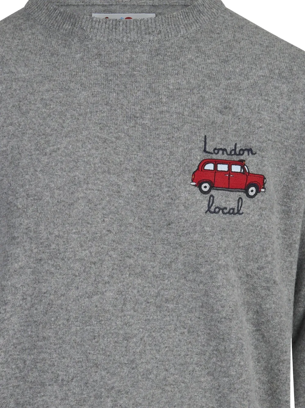 MC2 Saint Barth Heron Light embroidered crew-neck sweater Grijs