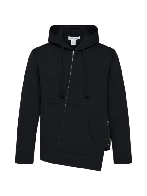 Comme Des Garçons Shirt asymmetric paint-splatter hoodie