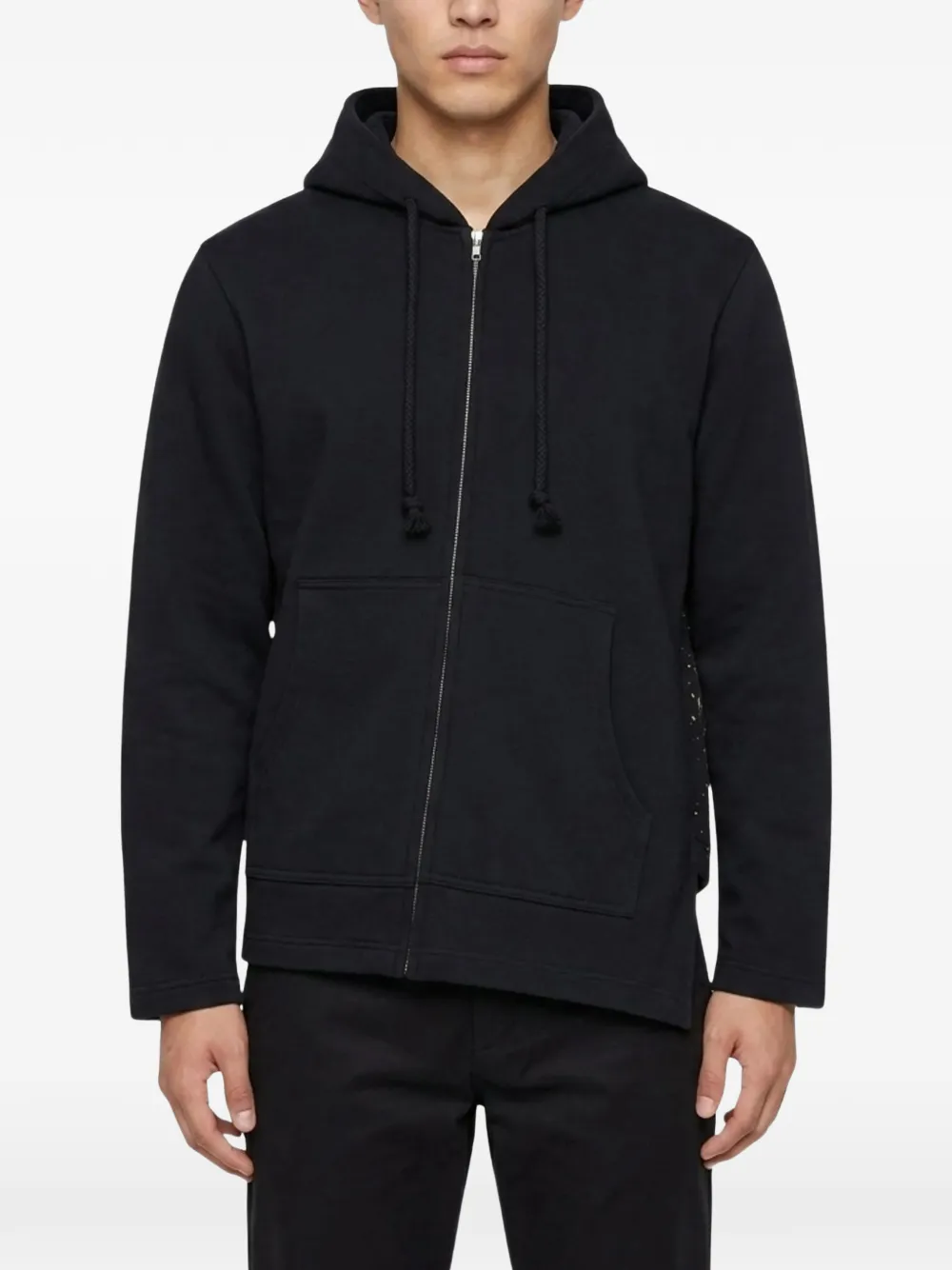 Comme Des Garçons Shirt Asymmetrische hoodie met verfspatten Zwart