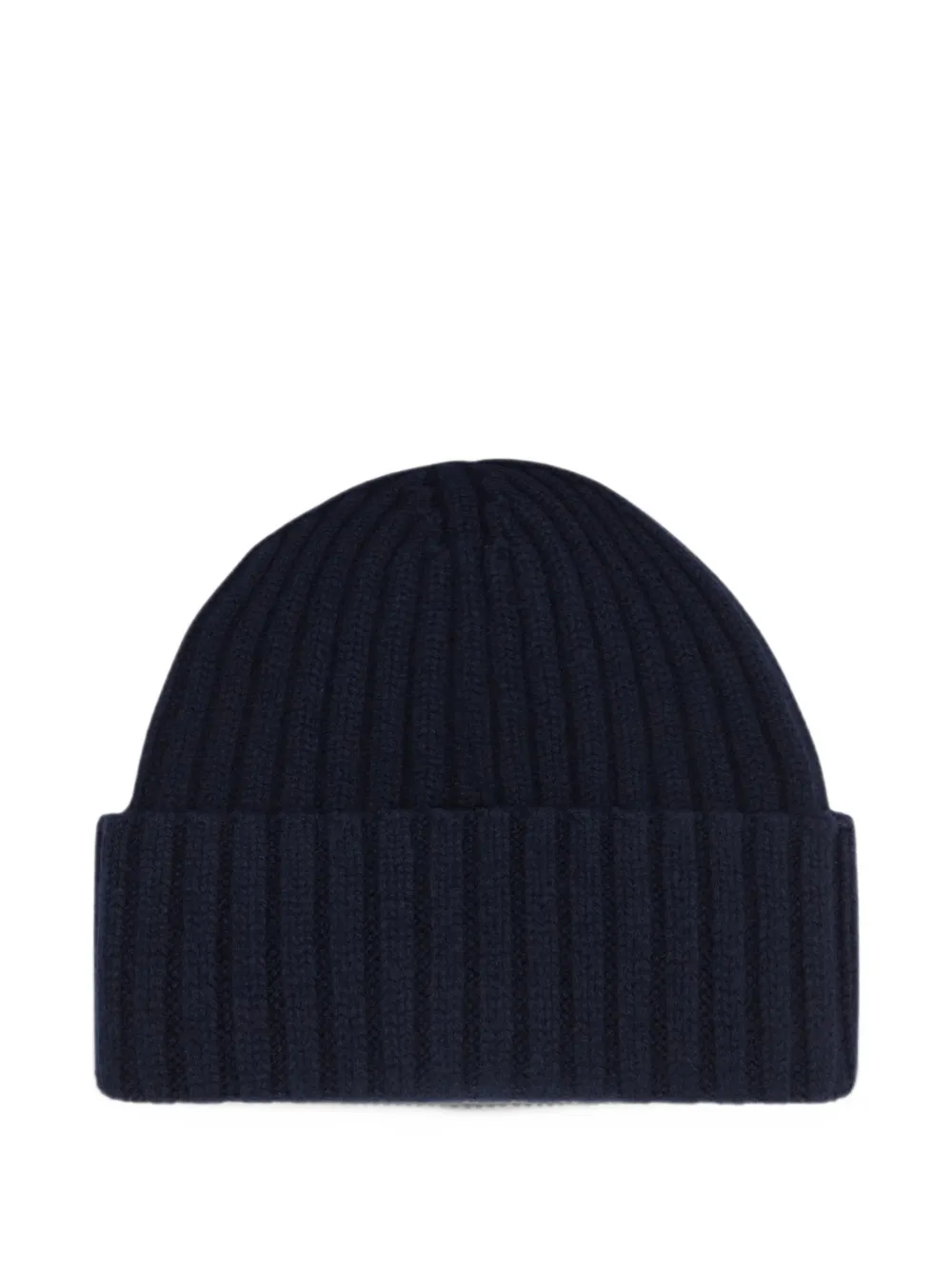 MC2 Saint Barth night blue Wengen wool beanie with logo embroidery Blauw
