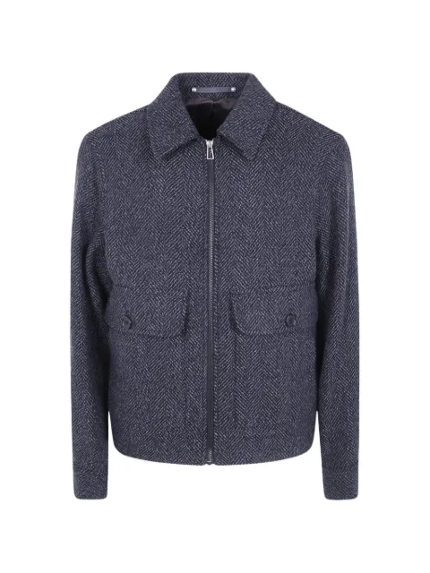 Paul Smith herringbone-pattern zip-up jacket
