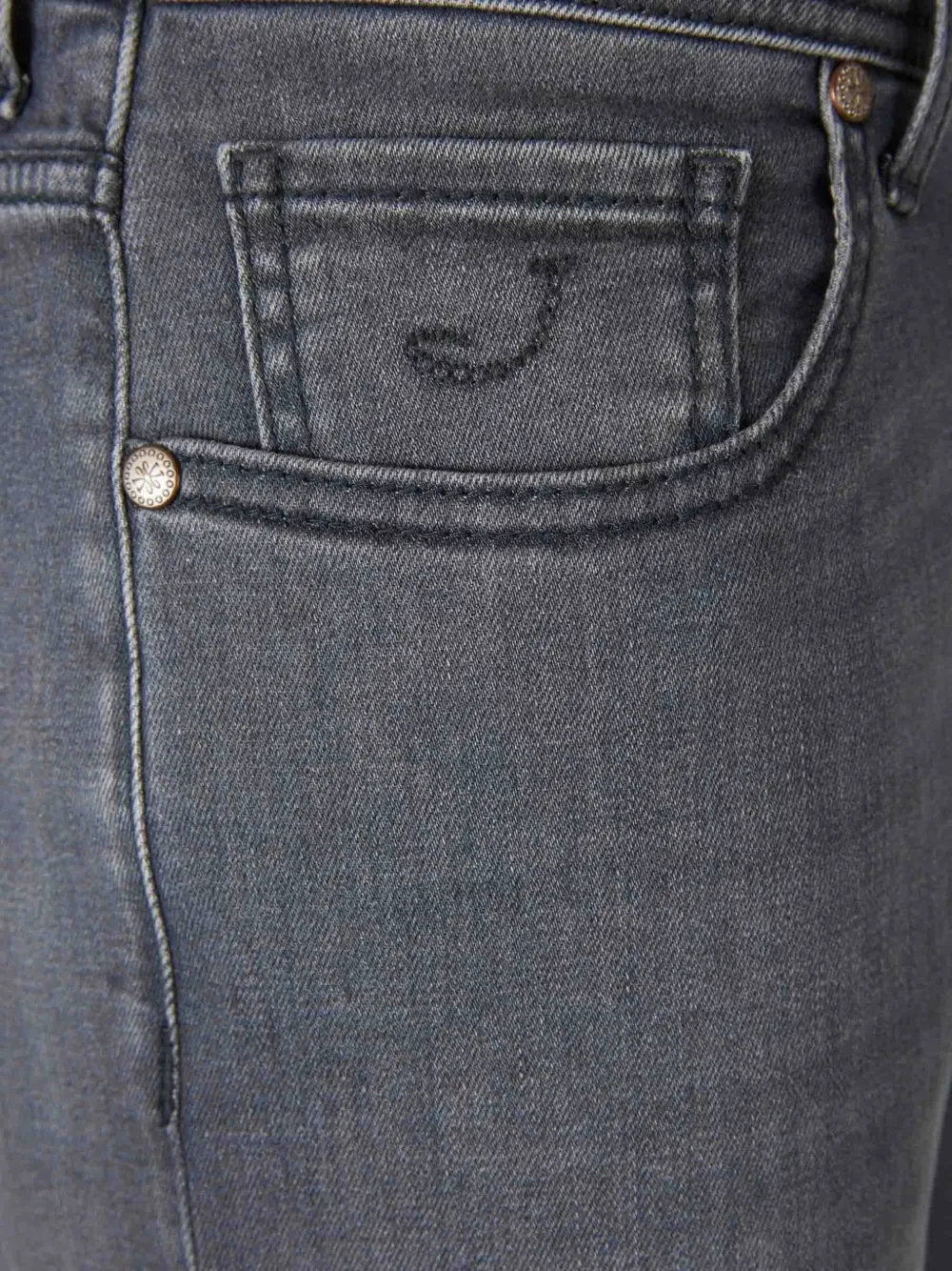 Jacob Cohën Slim-fit jeans met logopatch Grijs