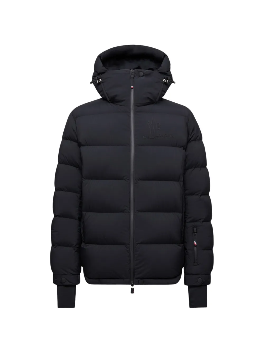 Moncler Grenoble Gevoerd jack met capuchon Zwart