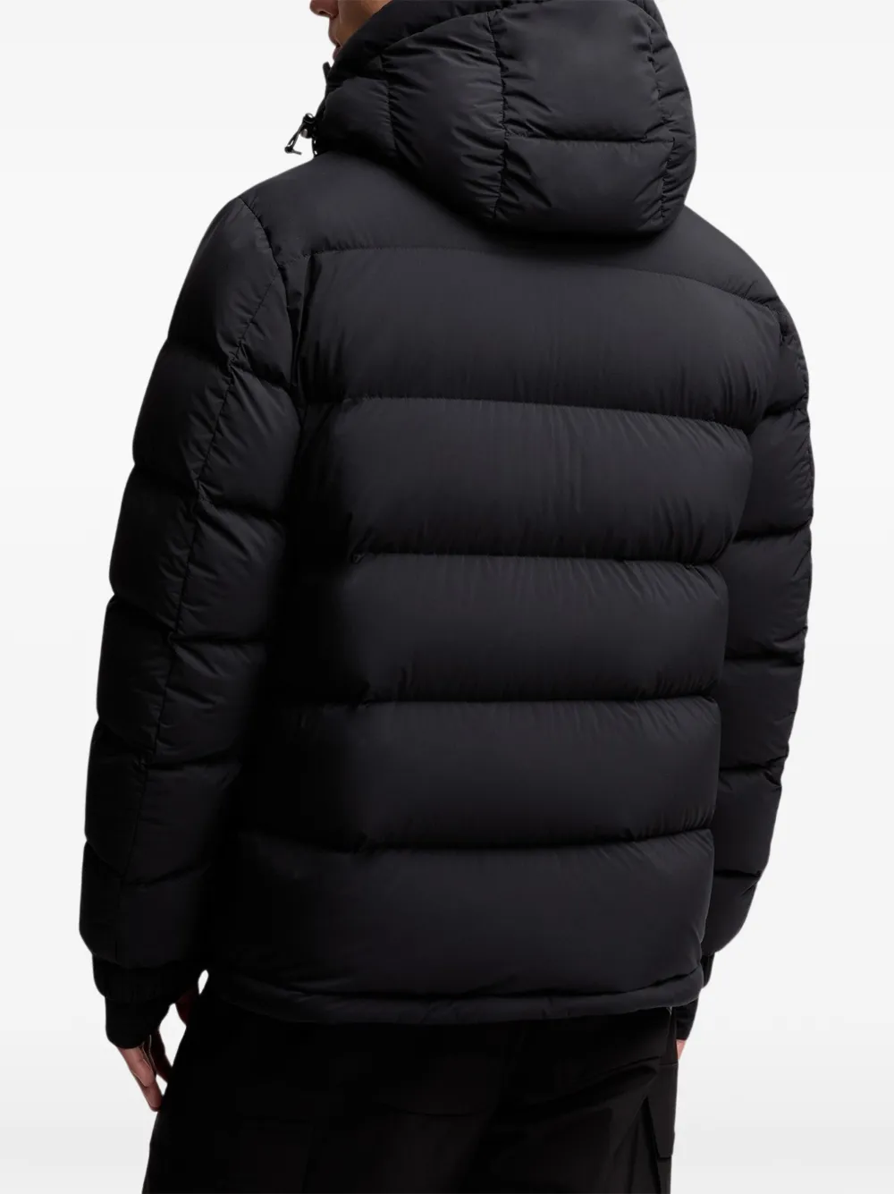 Moncler Grenoble Gevoerd jack met capuchon Zwart