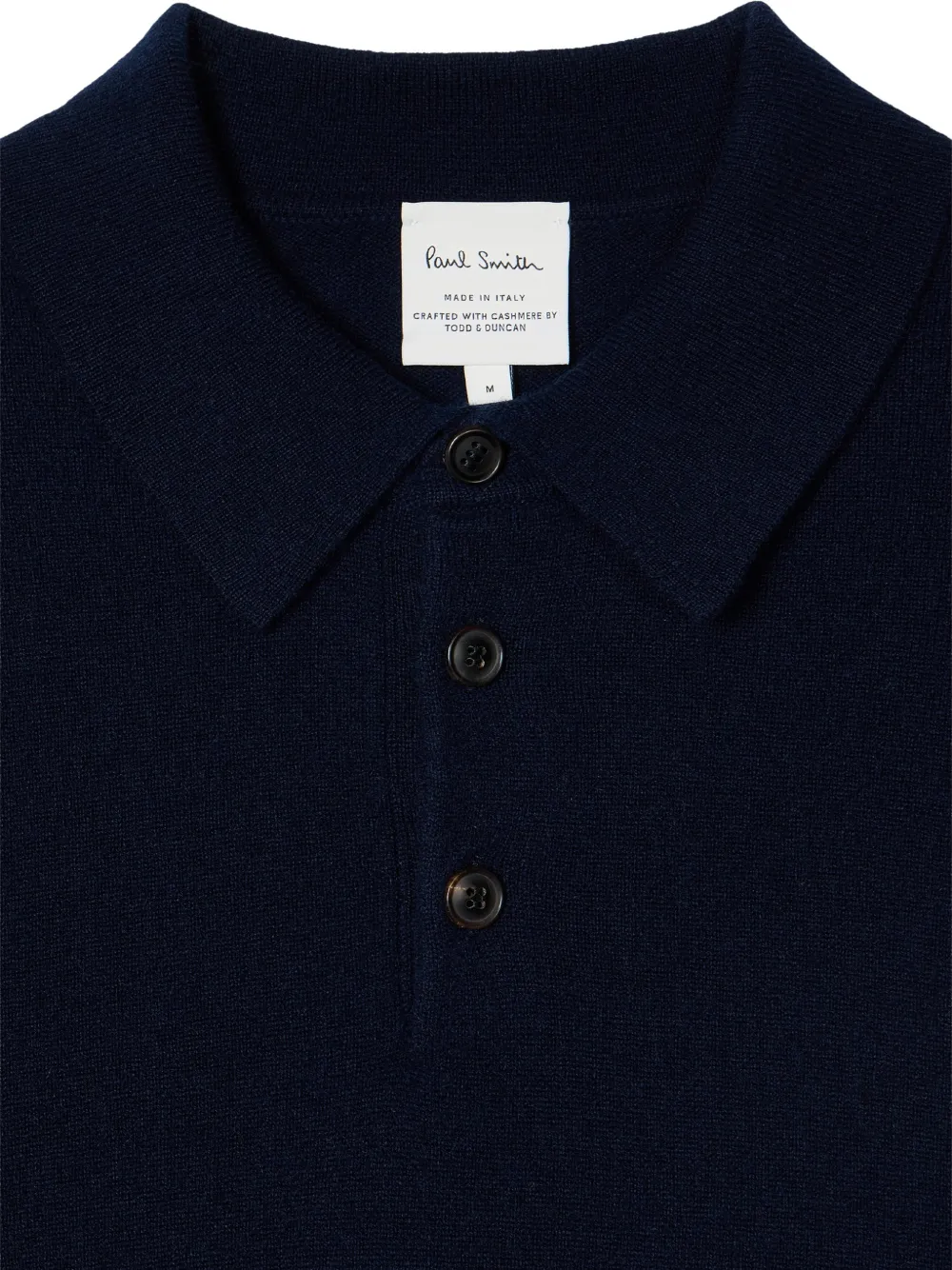 Paul Smith Kasjmier poloshirt met lange mouwen Blauw