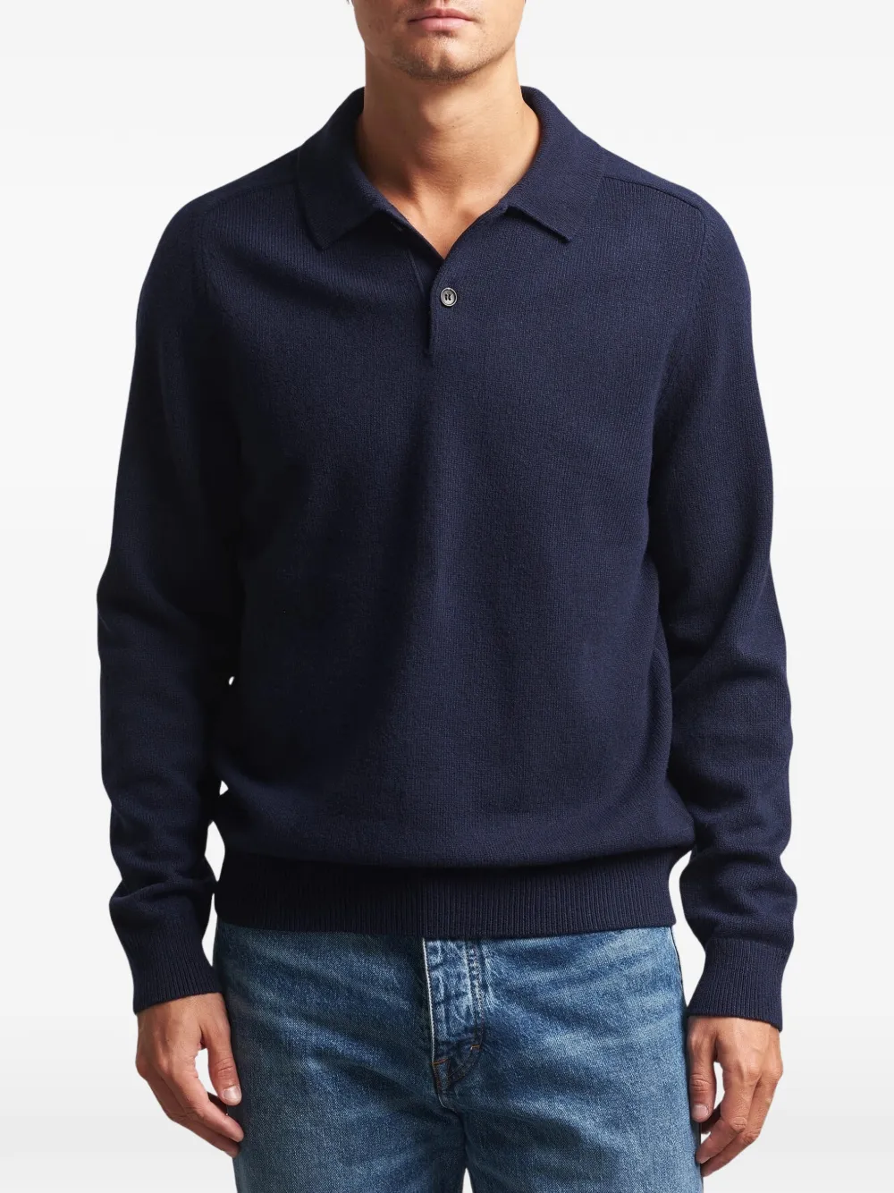 Paul Smith wool polo sweater Blauw
