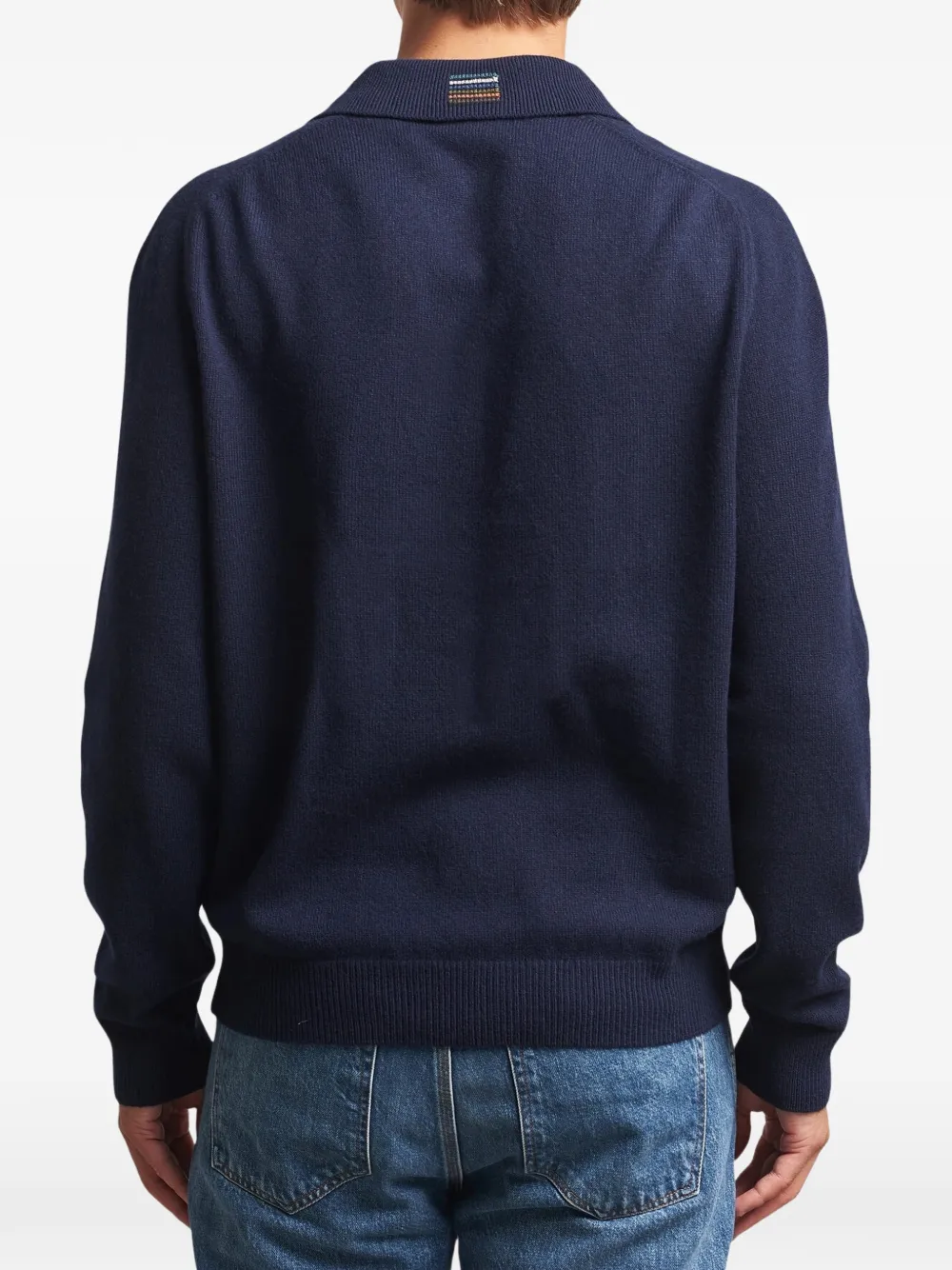 Paul Smith wool polo sweater Blauw